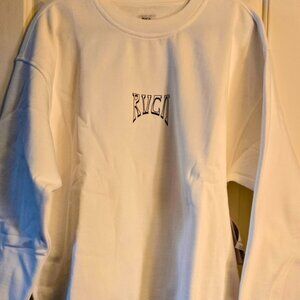 RVCA Women's Off White Baggie Boyfriend Sweatshirt